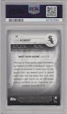 Luis Robert from the 2020 Bowman’s Best set featuring a Purple Refractor parallel graded by PSA and given an overall grade of 10.