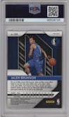 Jalen Brunson from the 2018-19 Panini Prizm set featuring a Ruby Wave parallel graded by PSA and given an overall grade of 9.