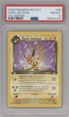 Dark Jolteon from the 2000 Pokemon set graded by PSA and given an overall grade of 8.