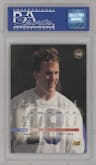 Peyton Manning from the 1998 Playoff Prestige set graded by PSA and given an overall grade of 8.