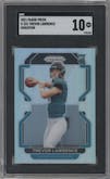 Trevor Lawrence from the 2021 Panini Prizm set graded by SGC and given an overall grade of 10.