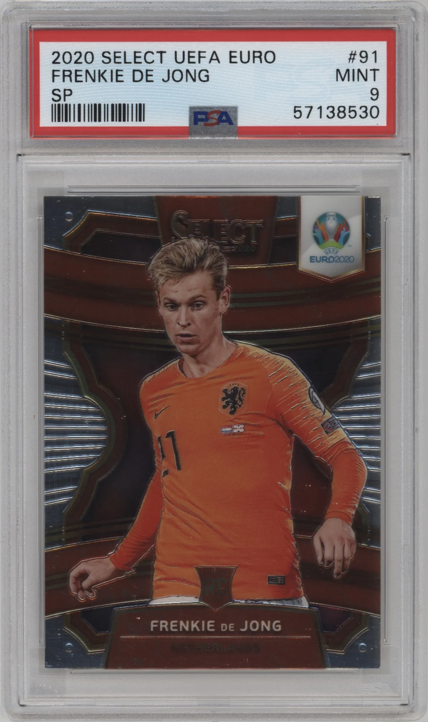 2020 Panini Select UEFA Euro Variation Frenkie de Jong #91 PSA 9