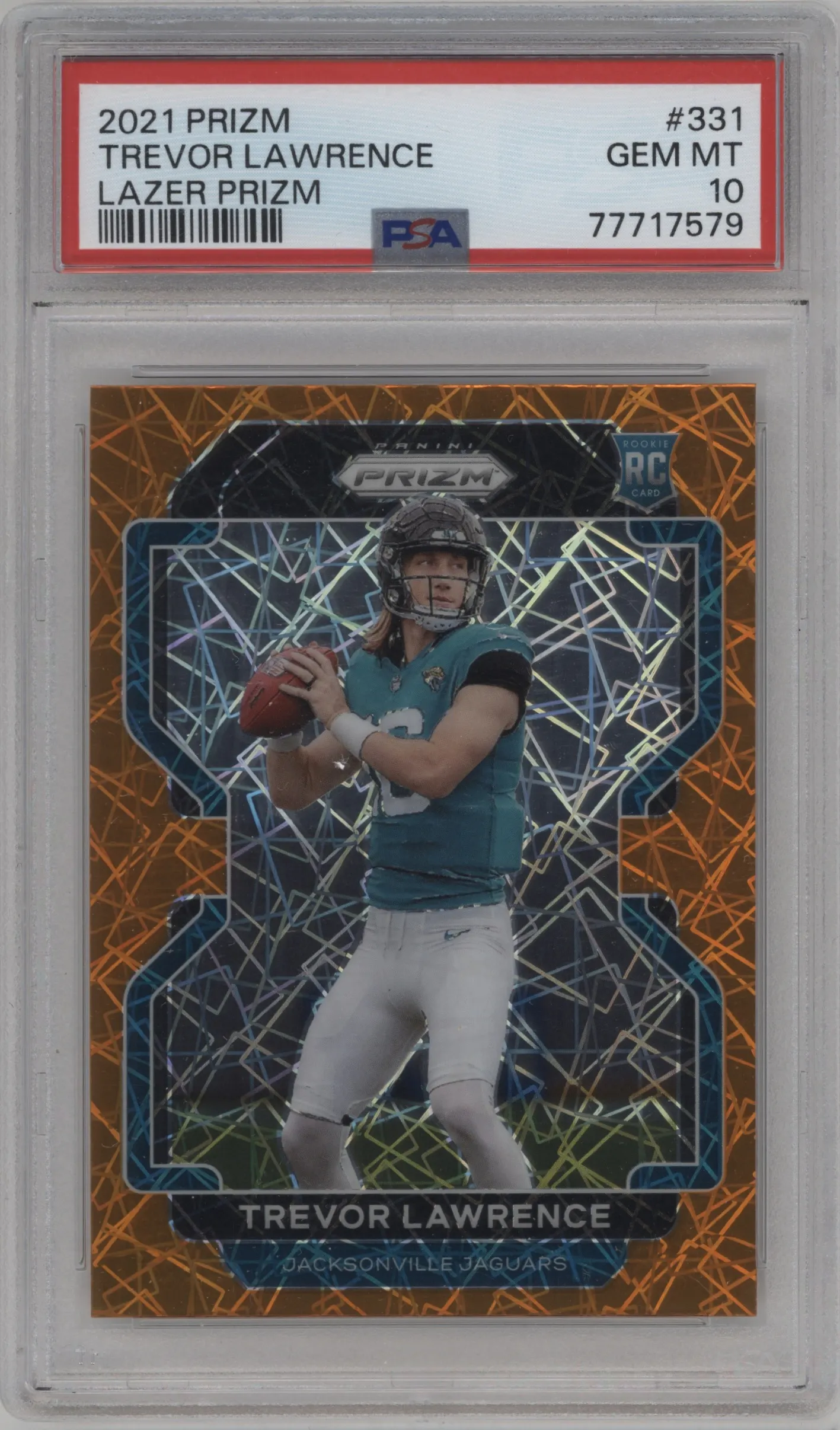 2021 Panini Prizm Trevor Lawrence Lazer PSA 10