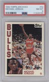 Michael Jordan from the 1992-93 Topps Archives set graded by PSA and given an overall grade of 8.