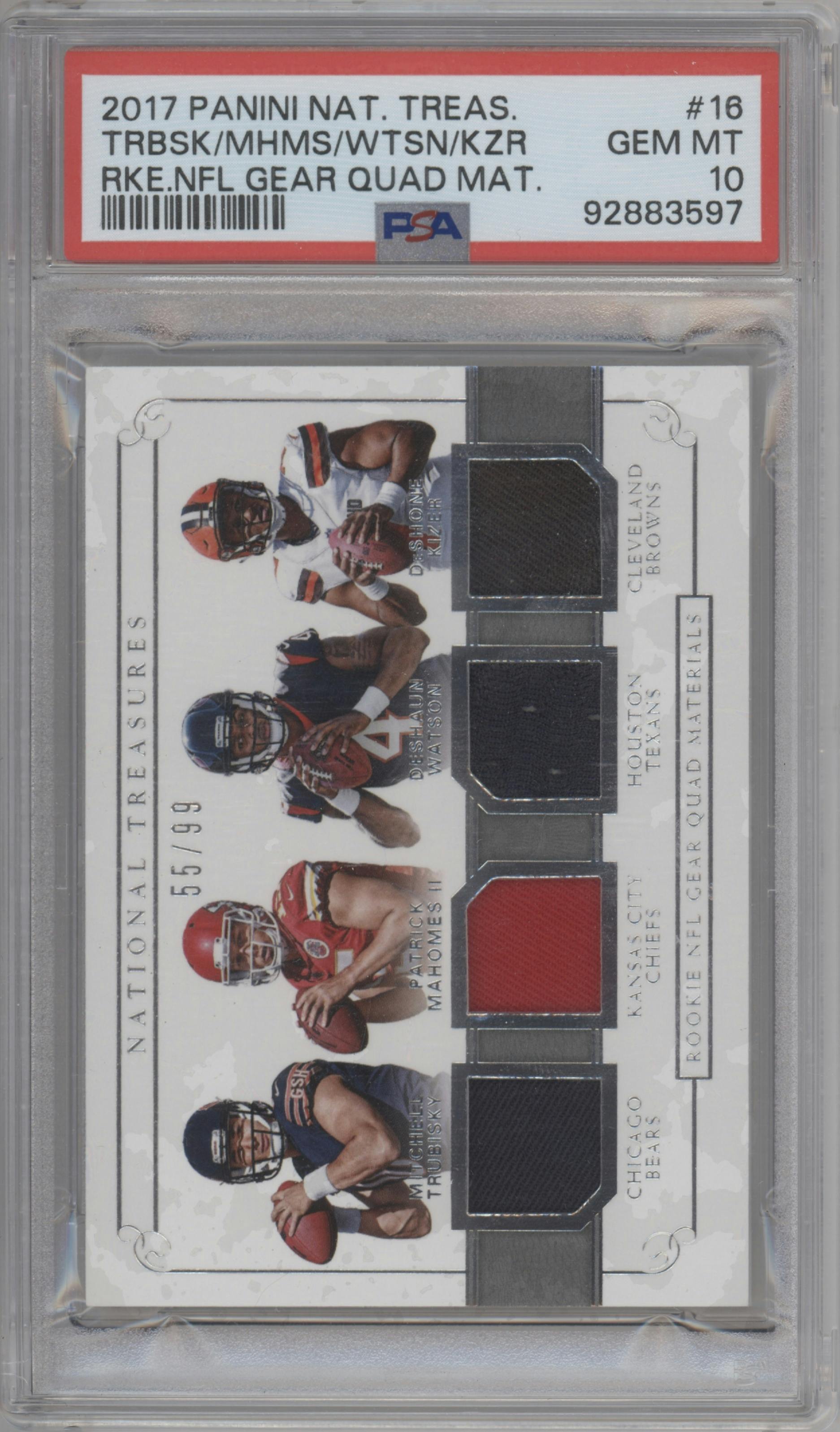 MT/PM/DW/DK from the 2017 Panini National Treasures set graded by PSA and given an overall grade of 10.