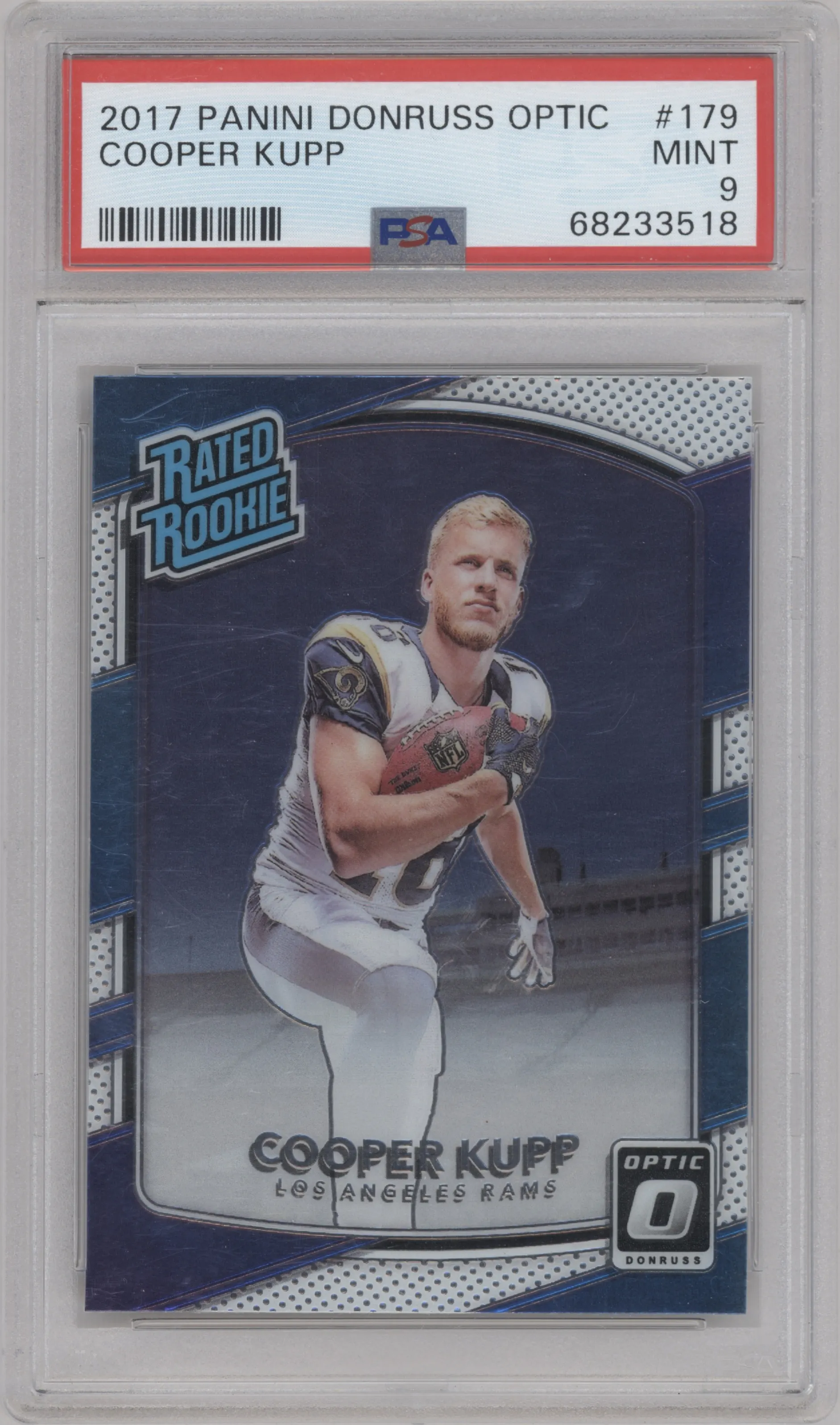 2017 Panini Donruss Optic Rated Rookie Cooper Kupp PSA 9