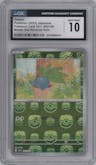 Oddish from the 2023 Pokemon SV JPN set featuring a Master Ball parallel graded by CSG and given an overall grade of 10.
