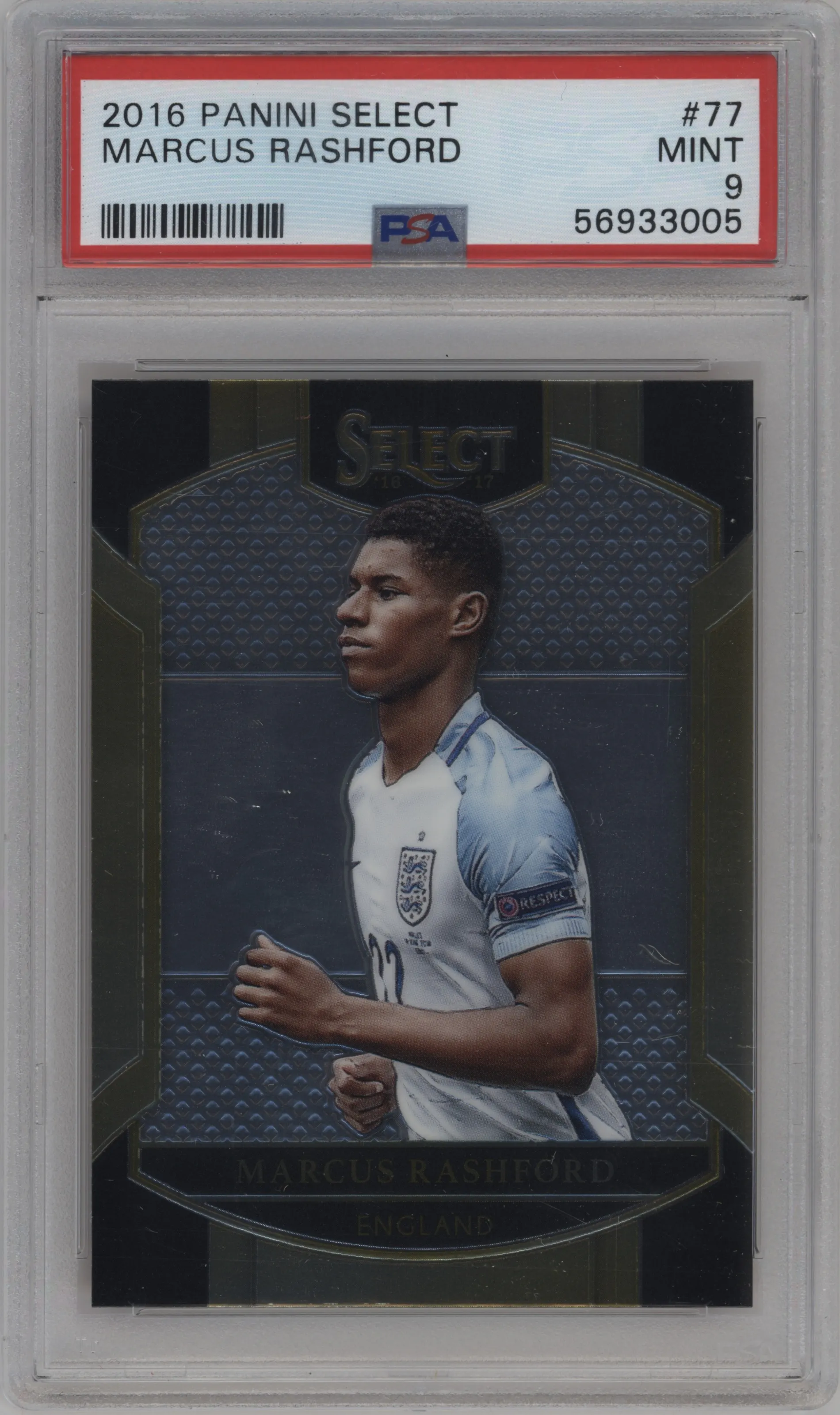 2016 Panini Select Marcus Rashford #77 PSA 9