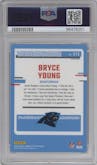 Bryce Young from the 2023 Donruss Optic set featuring a Hyper Blue parallel graded by PSA and given an overall grade of 10.