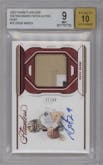 Drew Brees from the 2023 Panini Flawless set featuring a Ruby parallel graded by Beckett and given an overall grade of 9.