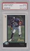 Randy Moss from the 1998 Bowman set graded by PSA and given an overall grade of 10.