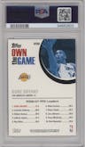 Kobe Bryant  from the 2007-08 Topps set graded by PSA and given an overall grade of 9.