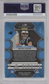 Bryce Young  from the 2023 Panini Mosaic set featuring a Blue Mosaic parallel graded by PSA and given an overall grade of 9.