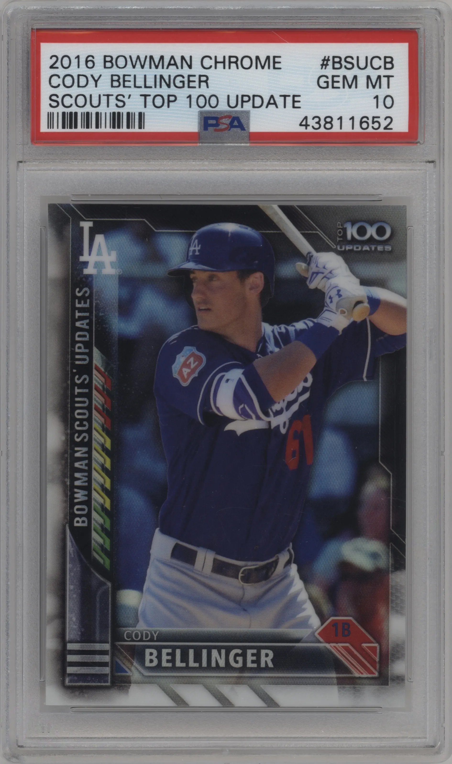 2016 Bowman Chrome Scouts' Top 100 Cody Bellinger PSA 10