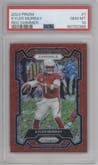 Kyler Murray from the 2023 Panini Prizm set featuring a Red Shimmer parallel graded by PSA and given an overall grade of 10.
