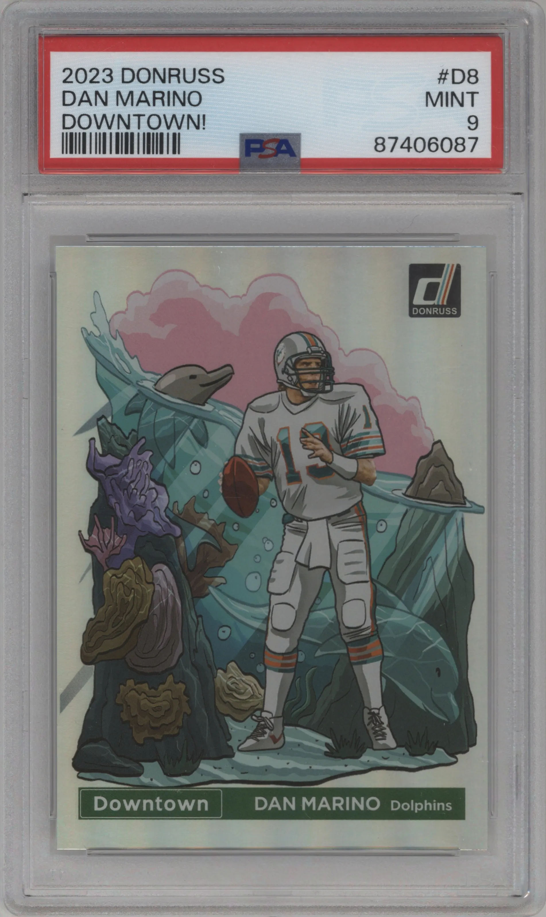 2023 Panini Donruss Downtown Dan Marino PSA 9