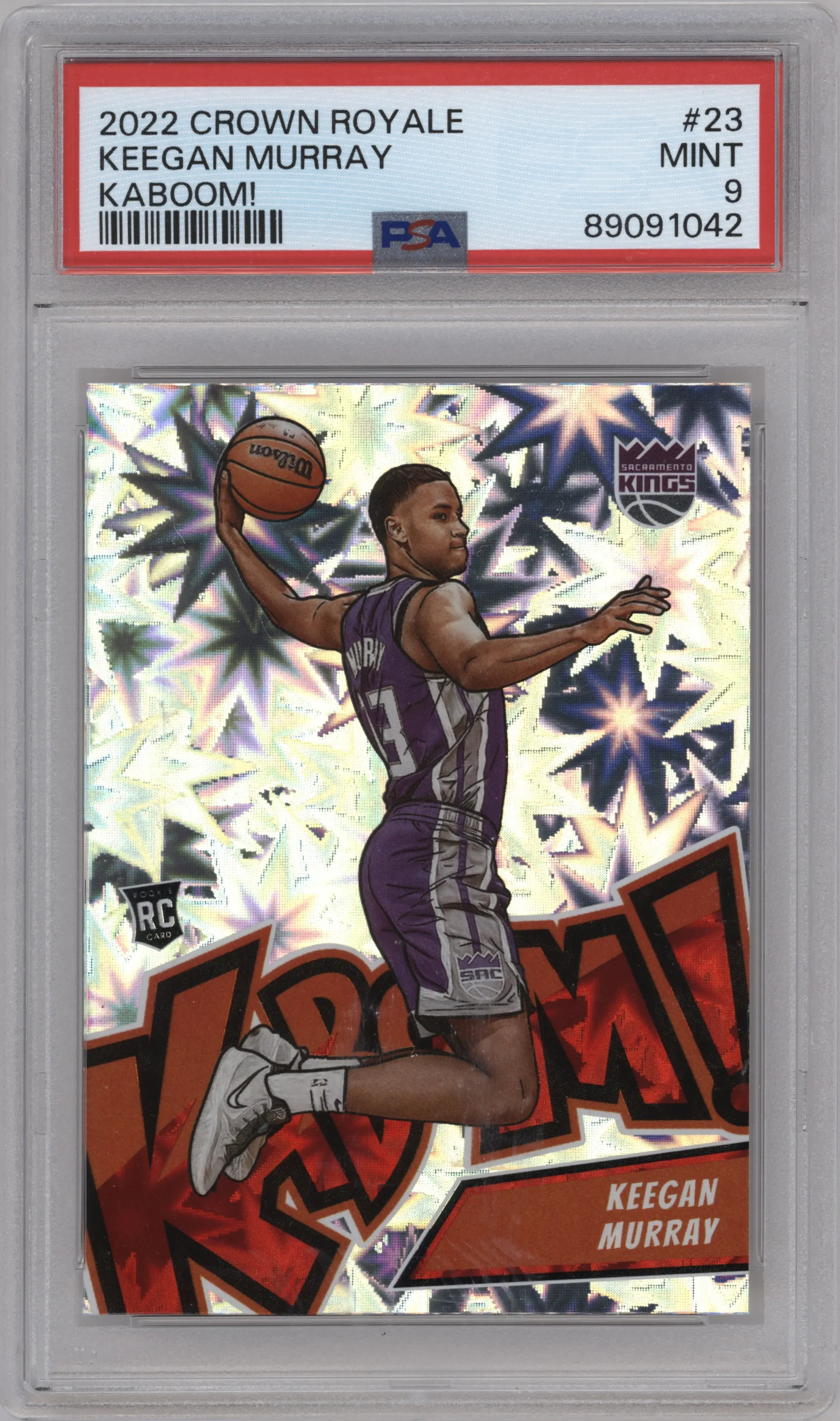 2022 Panini Crown Royale Kaboom! Keegan Murray #23 PSA 9