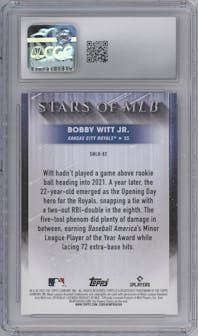 Bobby Witt Jr. from the 2022 Topps Update  set graded by CSG and given an overall grade of 10.