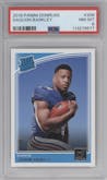 Saquon Barkley from the 2018 Panini Donruss set graded by PSA and given an overall grade of 8.