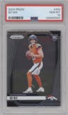 Bo Nix from the 2024 Panini Prizm set graded by PSA and given an overall grade of 10.