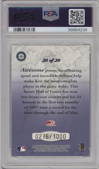 Ken Griffey Jr. from the 1998 Studio set graded by PSA and given an overall grade of 10.
