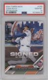 Juan Soto from the 2024-25 Topps Now Off-Season set graded by PSA and given an overall grade of 10.