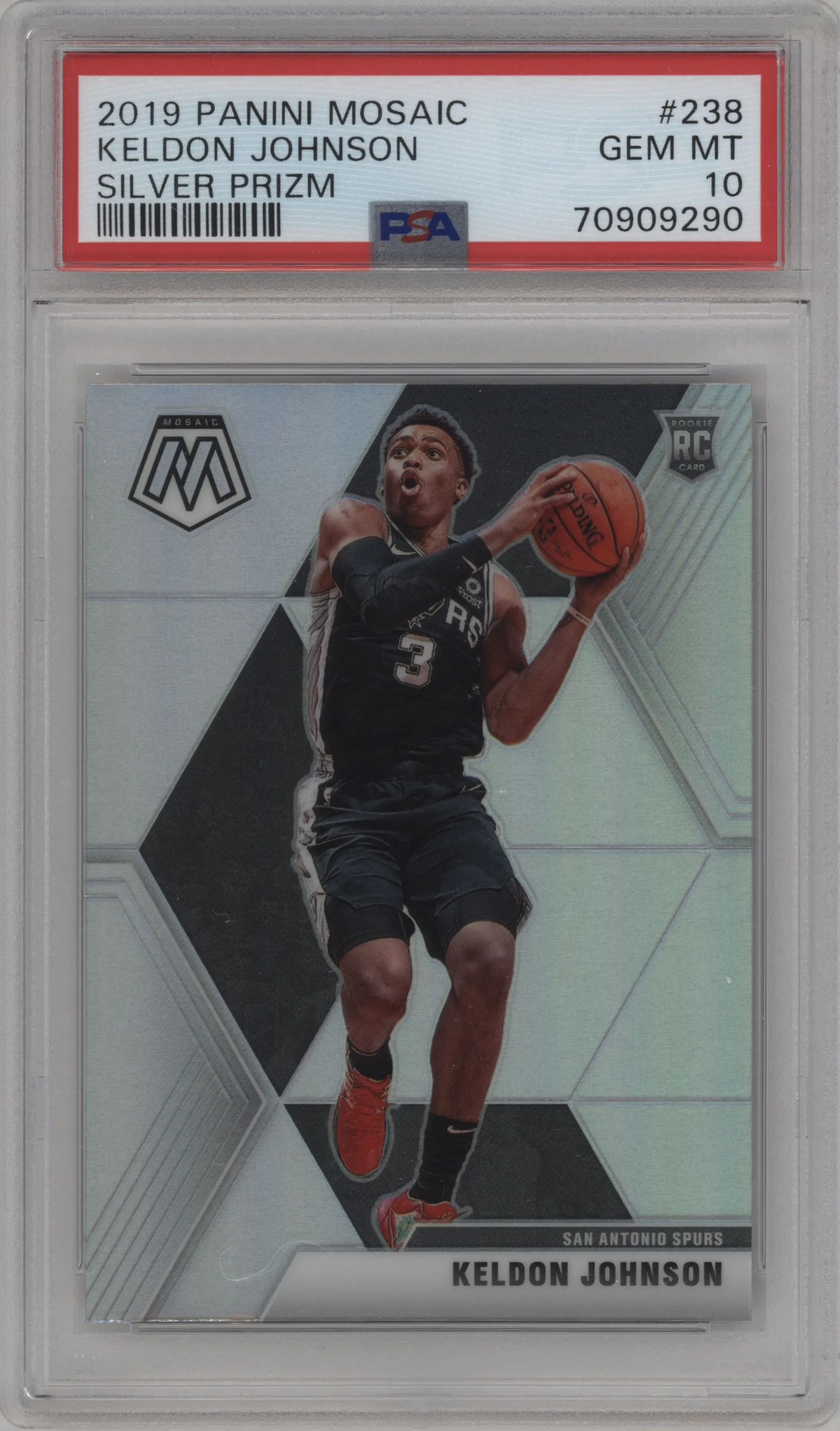 2019 Panini Mosaic Keldon Johnson Silver PSA 10