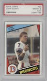 John Elway from the 1984 Topps set graded by PSA and given an overall grade of 8.