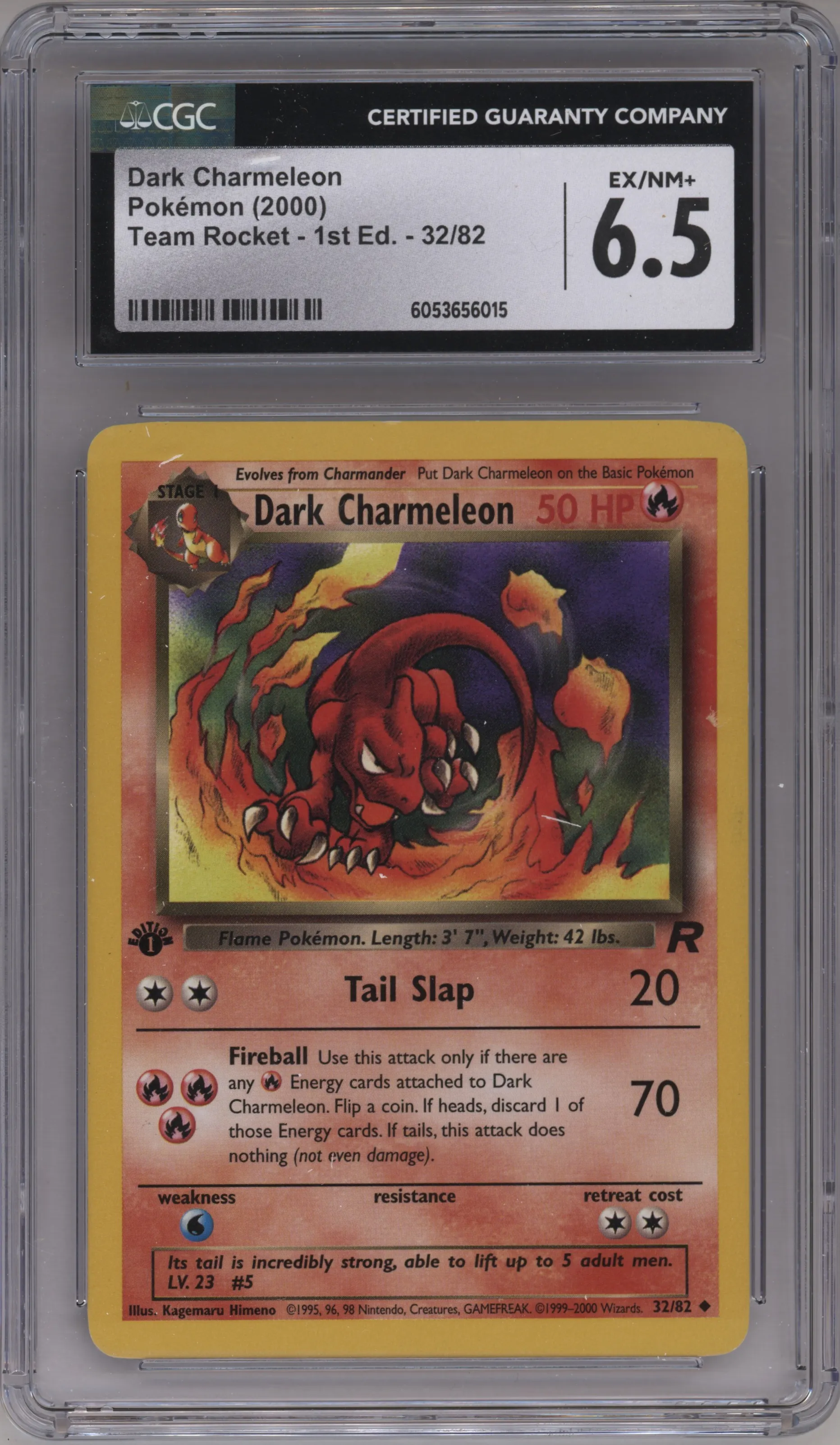 2000 Pokemon Team Rocket Dark Charmeleon #32 CGC 6.5