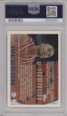 Allen Iverson from the 1996-97 Topps set graded by PSA and given an overall grade of 9.