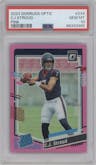 C.J. Stroud from the 2023 Donruss Optic set featuring a Pink parallel graded by PSA and given an overall grade of 10.