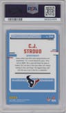 C.J. Stroud from the 2023 Donruss Optic set featuring a Pink parallel graded by PSA and given an overall grade of 10.