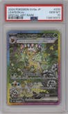 Leafeon ex from the 2024 Pokemon SV JPN set graded by PSA and given an overall grade of 10.