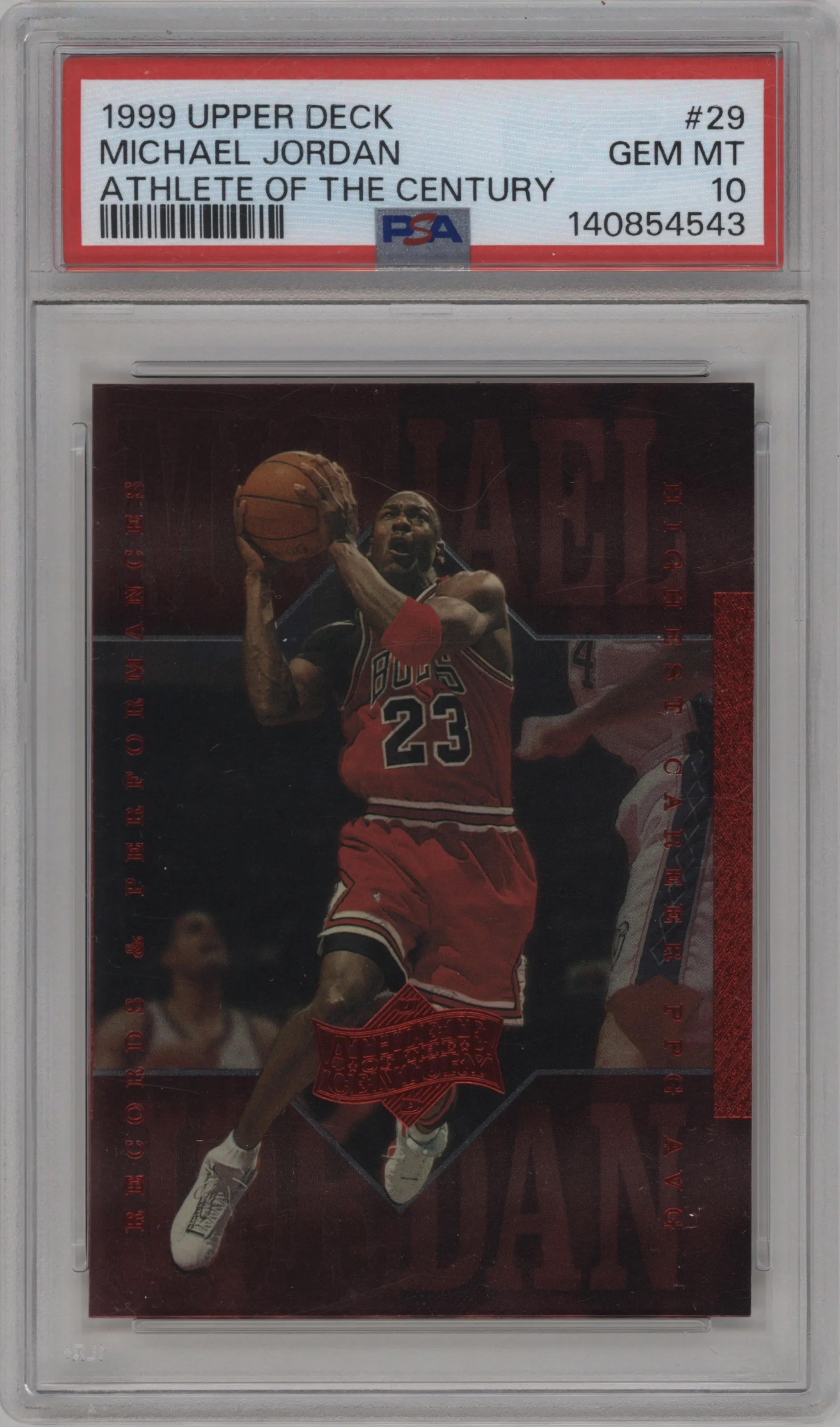 1999 Upper Deck Michael Jordan Athlete of the Century Michael Jordan PSA 10