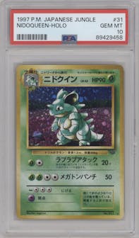 Nidoqueen from the 1997 Pokemon JPN set graded by PSA and given an overall grade of 10.
