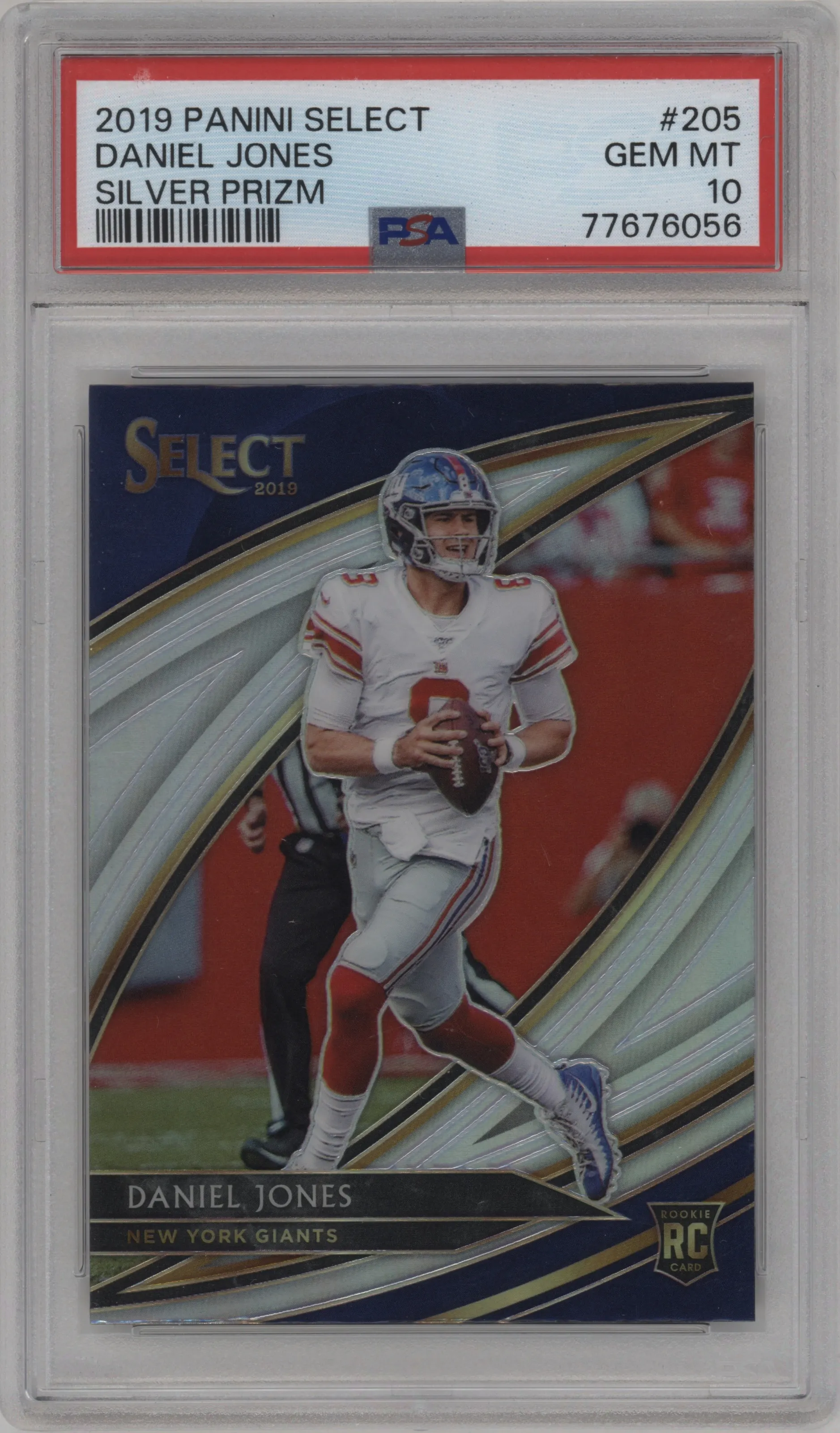 2019 Panini Select Field Lvl. Daniel Jones Silver Prizm PSA 10