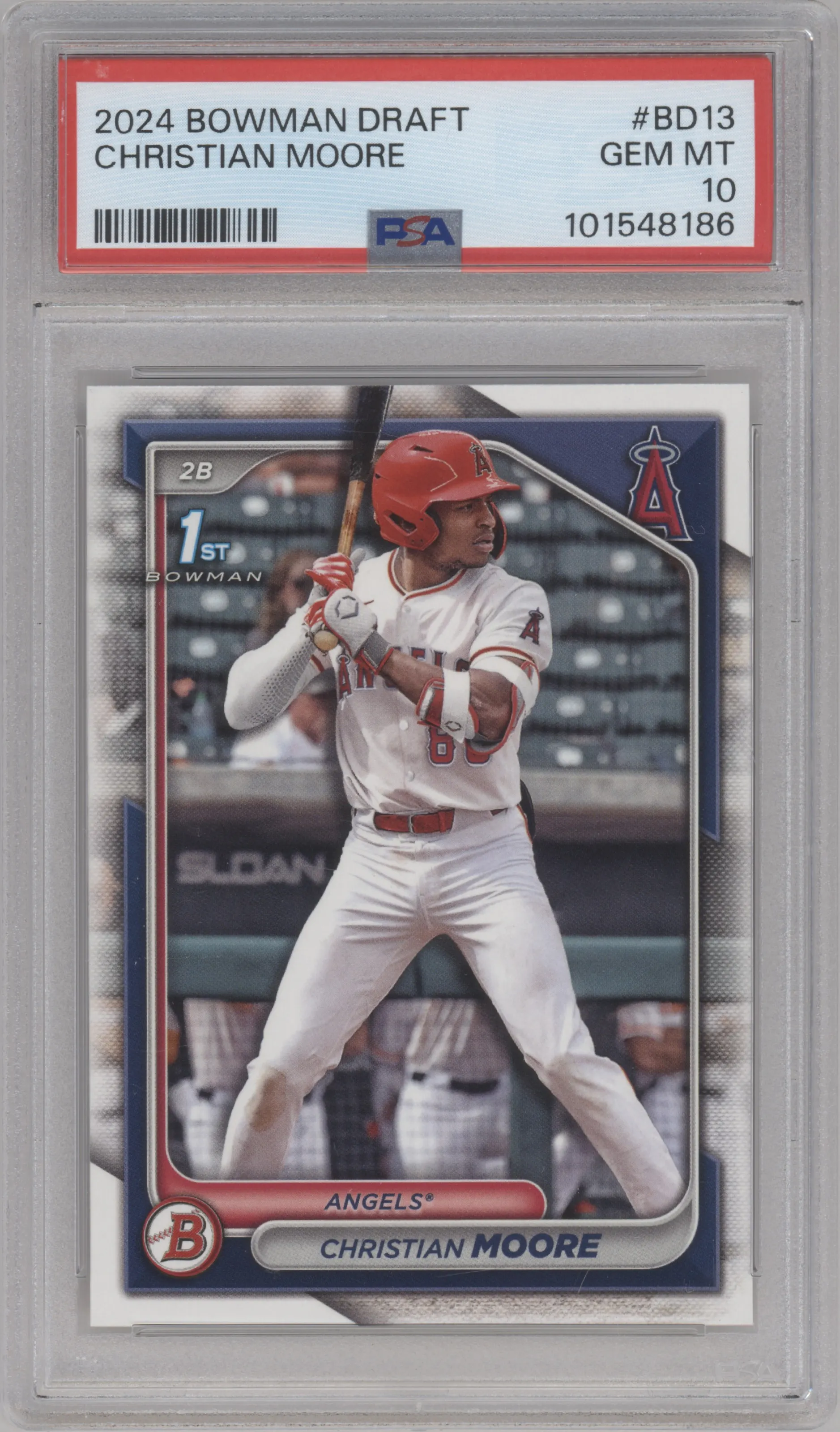 2024 Bowman Draft Christian Moore #BD-13 PSA 10