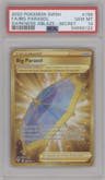 Big Parasol from the 2020 Pokemon SWSH set graded by PSA and given an overall grade of 10.