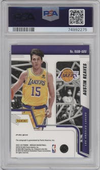 Austin Reaves from the 2021-22 Panini Mosaic  set graded by PSA and given an overall grade of 10.