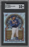 Francisco Alvarez from the 2023 Bowman  set graded by SGC and given an overall grade of 10.