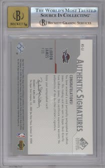 LeBron James from the 2003-04 SP Signature Edition set graded by Beckett and given an overall grade of 7.5.