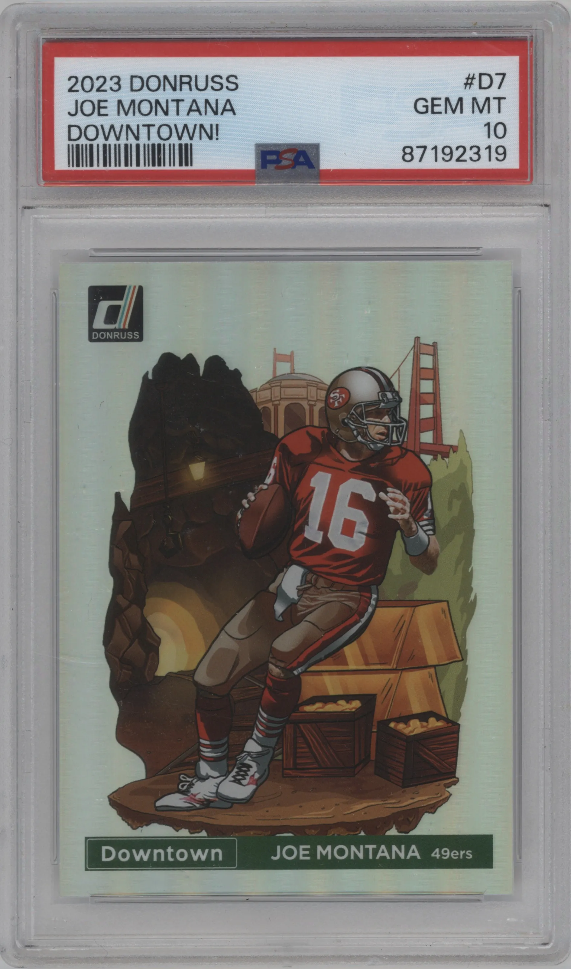 2023 Panini Donruss Downtown Joe Montana #D-7 PSA 10
