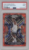 Anthony Edwards from the 2020-21 Panini Prizm set featuring a Red Ice parallel graded by PSA and given an overall grade of 9.