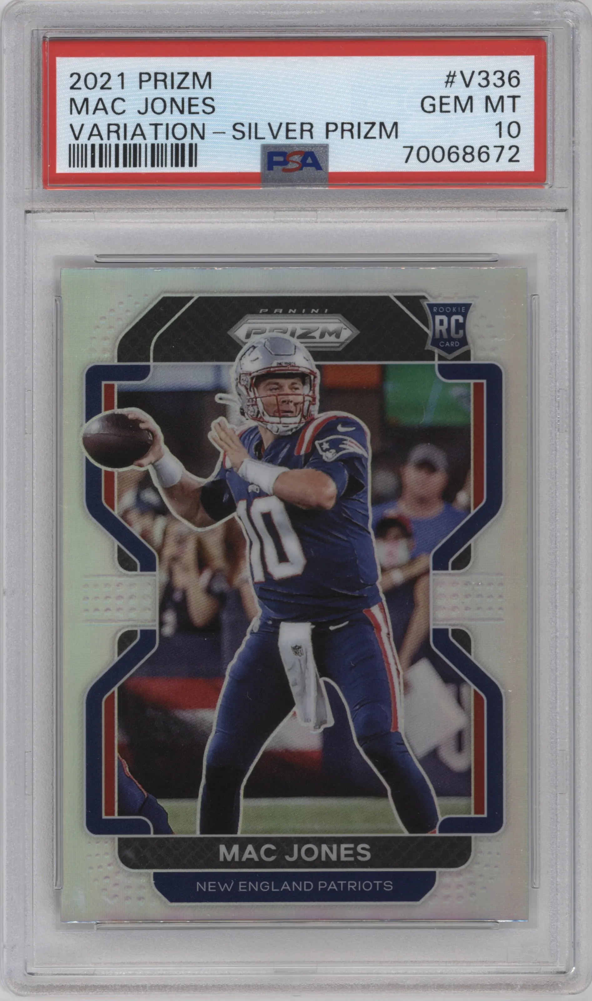 2021 Panini Prizm Rke.Variation Mac Jones #V-336 PSA 10