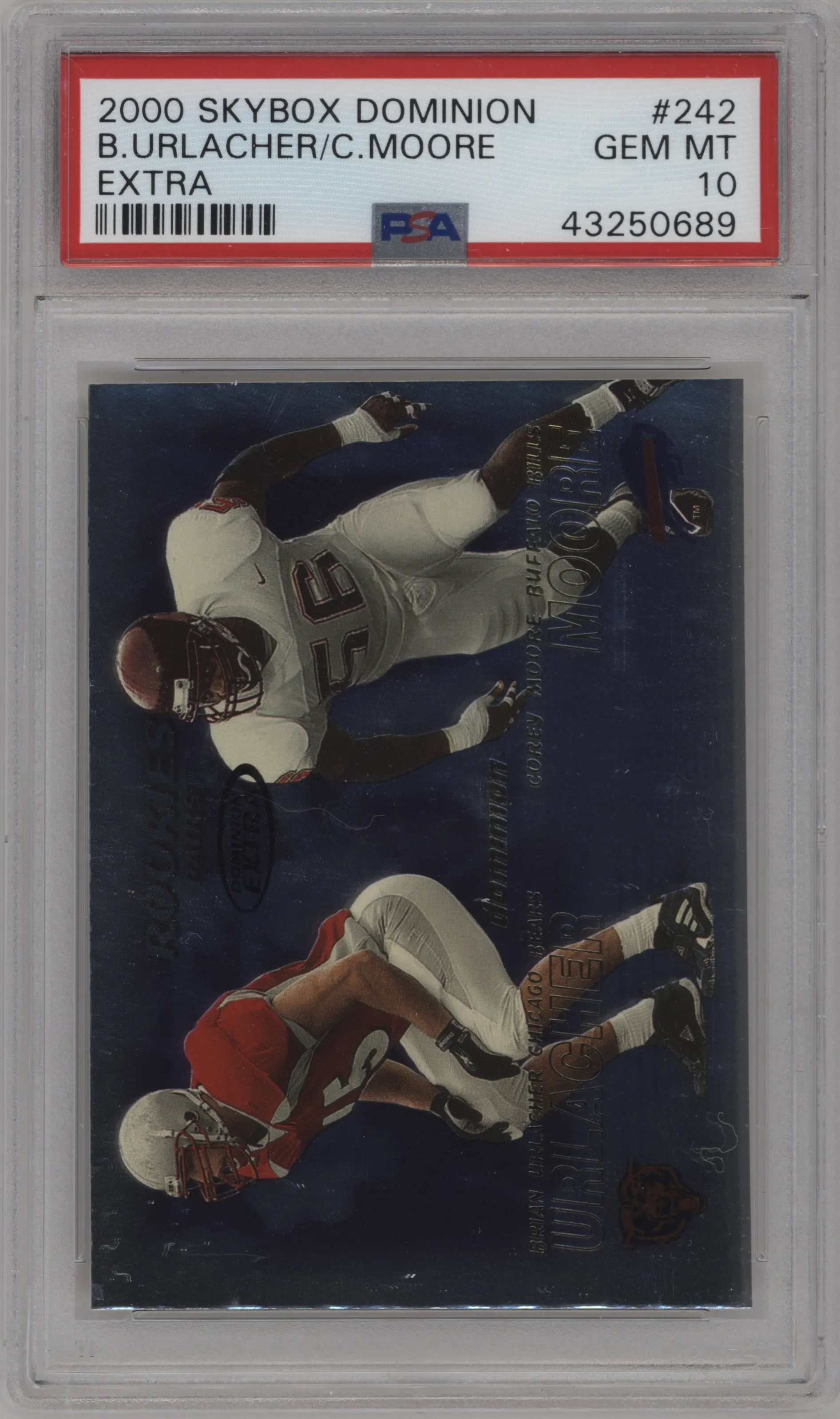 2000 Skybox Dominion Brian Urlacher/Corey Moore Extra #242 PSA 10