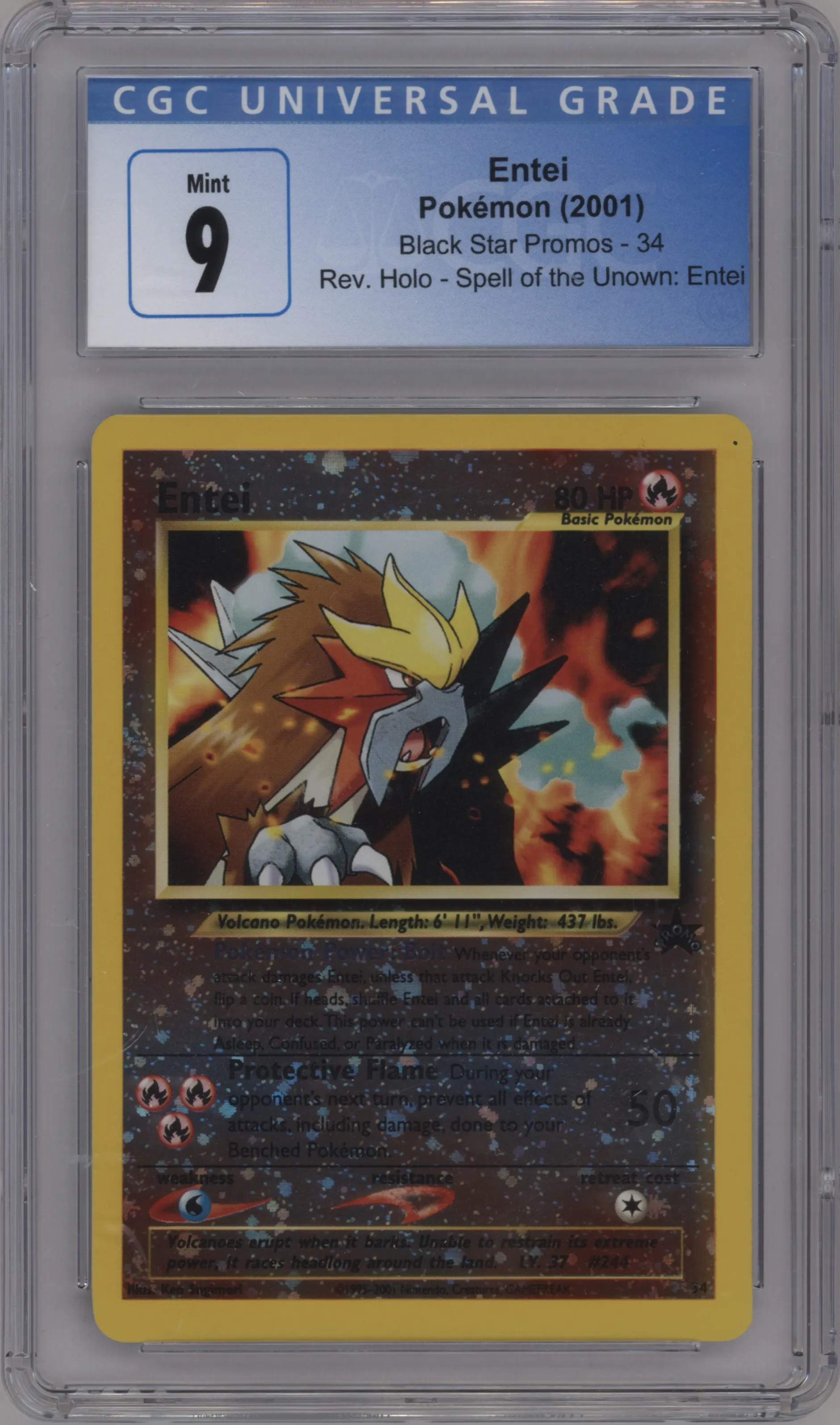 2001 Pokemon Movie 3 Promo Entei CGC 9
