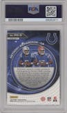 Anthony Richardson from the 2023 Panini Prizm set featuring a No Huddle parallel graded by PSA and given an overall grade of 10.