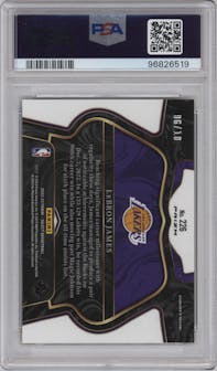  LeBron James  from the 2022-23 Panini Select set featuring a Disco Gold parallel graded by PSA and given an overall grade of 9.