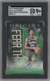 AJ Johnson from the 2024-25 Panini Origins set featuring a Green parallel graded by SGC and given an overall grade of 9.