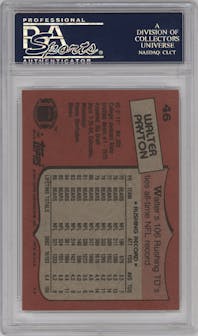 Walter Payton from the 1987 Topps set graded by PSA and given an overall grade of 10.